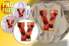V Doodle Letter Valentine Festive Bright Spirit! Product Image 1