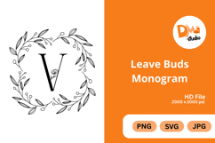 Leave Buds Monogram Product Image 1