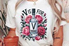 V is for Vodka Anti Valentine Png, Valentine Png, Fun PNG Product Image 2