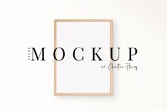 Neutral Wood Frame Mockup, Boho Frame Mockup Product Image 1