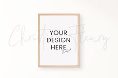 Neutral Wood Frame Mockup, Boho Frame Mockup Product Image 3