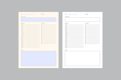 Minimalist Daily Planner Template Printable - 2 Variations Product Image 1