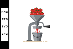 Tomato Juicer Machine Extracting Fresh Red Tomato Juice Vect Product Image 1