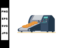 Bread Baking Machine Producing Fresh Loaves on Conveyor Belt Product Image 1
