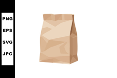 Brown paper bag packaging container vector illustration simp Product Image 1