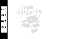 Think outside the box concept with envelope character vector Product Image 1