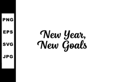 New Year New Goals Inspirational Motivational Quote for Fres Product Image 1