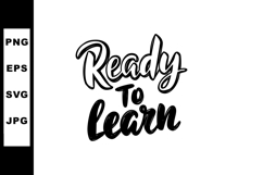 Ready to learn motivational text calligraphy style inspirati Product Image 1