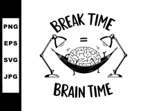 Brain resting in hammock between two lamps with break time c Product Image 1