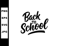 Back to School Handwritten Calligraphy Text Vector Design fo Product Image 1