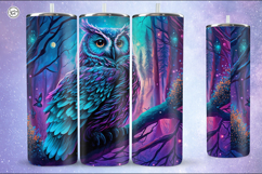 2 Vivid Owl Tumbler Sublimation, 20 oz Tumbler Wraps Product Image 2