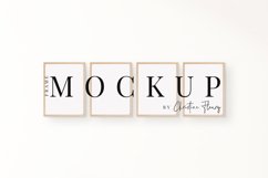 Neutral Wood Frame Mockup, Boho 4 Frames Mockup Product Image 1