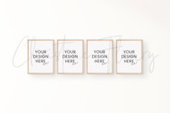 Neutral Wood Frame Mockup, Boho 4 Frames Mockup Product Image 3