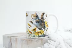 Sunflower cats Breed Watercolor Sublimation | Cat watercolor Product Image 3