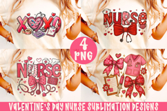 Nurse Valentine's Day PNG, Nurse Mom PNG, Xoxo PNG, Love PNG Product Image 1