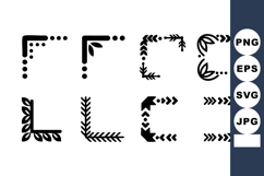 Decorative corner design elements with ornate black vector p Product Image 1