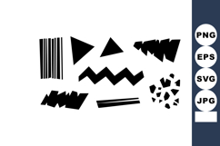 Abstract black geometric shapes and lines vector design with Product Image 1