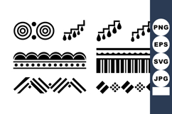 Abstract geometric patterns and shapes vector set with circl Product Image 1