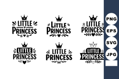 Little princess crown typography design for girl child celeb Product Image 1