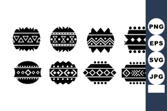 Tribal geometric patterns vector set with various shapes and Product Image 1