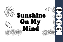 Sunshine On My Mind decorative floral frame vector with dais Product Image 1