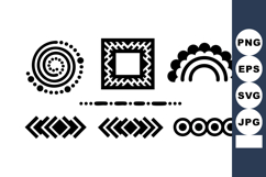 Abstract black and white geometric shapes and patterns vecto Product Image 1