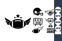 American football winged ball helmet scoreboard trophy vinta Product Image 1