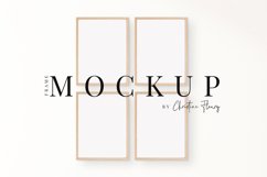 Neutral Wood Frame Mockup, Boho 4 Stacked Frames Mockup Product Image 1