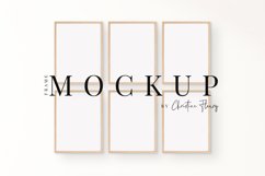 Neutral Wood Frame Mockup, Boho 6 Frames Mockup Product Image 1
