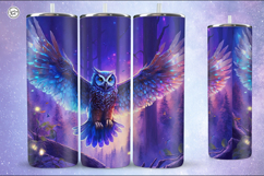 2 Vivid Owl Tumbler Sublimation, 20 oz Tumbler Wraps Product Image 3