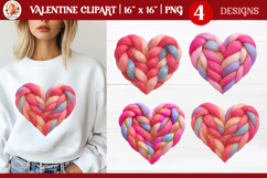 Valentines Day Heart Latch Hook Fauh Sublimation Product Image 1