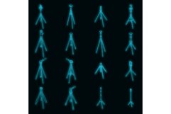 Tripod icons set vector neon Product Image 1