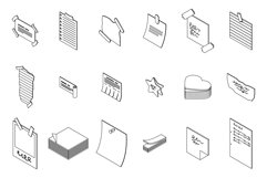 Memo icon, isometric style Product Image 1