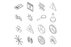 Radiation icons set vector outine Product Image 1