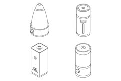 Humidifier icons set vector outline Product Image 1