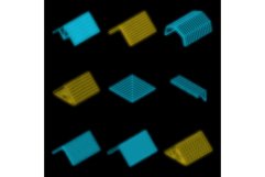Roof icons set vector neon Product Image 1