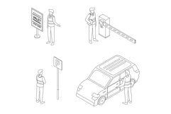 Valet icon set vector outline Product Image 1