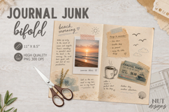 Travel Junk Journal Bifold Beach Morning coastal journal Product Image 1