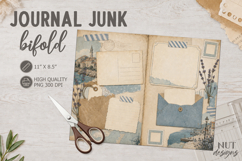 Vintage Voyage Journal Bifold Coastal Template scrapbook Product Image 1