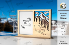 Vacation Frame Laser Cut. Summer Photo Frame SVG Product Image 1
