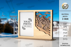Vacation Frame Laser Cut. Photo Frame SVG Product Image 1
