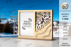 Vacation Frame Laser Cut. Summer Photo Frame SVG Product Image 1
