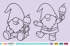 Kawaii summer gnome cut files for handmade crafts
