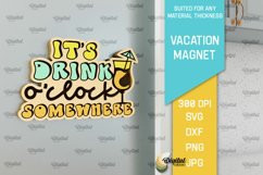 Vacation Wooden Magnets Laser Cut Bundle. Fridge Magnets SVG Product Image 3