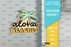 Vacation Wooden Magnets Laser Cut Bundle. Fridge Magnets SVG Product Image 4