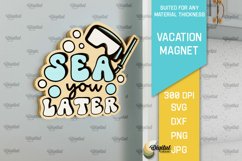 Vacation Wooden Magnets Laser Cut Bundle. Fridge Magnets SVG Product Image 7