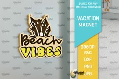 Vacation Wooden Magnets Laser Cut Bundle. Fridge Magnets SVG Product Image 10