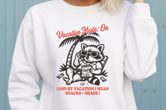 Vacation Mode On SVG Funny Raccoon Summer Clipart | Lazy PNG Product Image 3