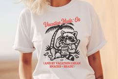 Vacation Mode On SVG Funny Raccoon Summer Clipart | Lazy PNG Product Image 2