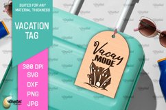 Luggage Tag Laser Cut. Wooden Travel Tag SVG Product Image 1